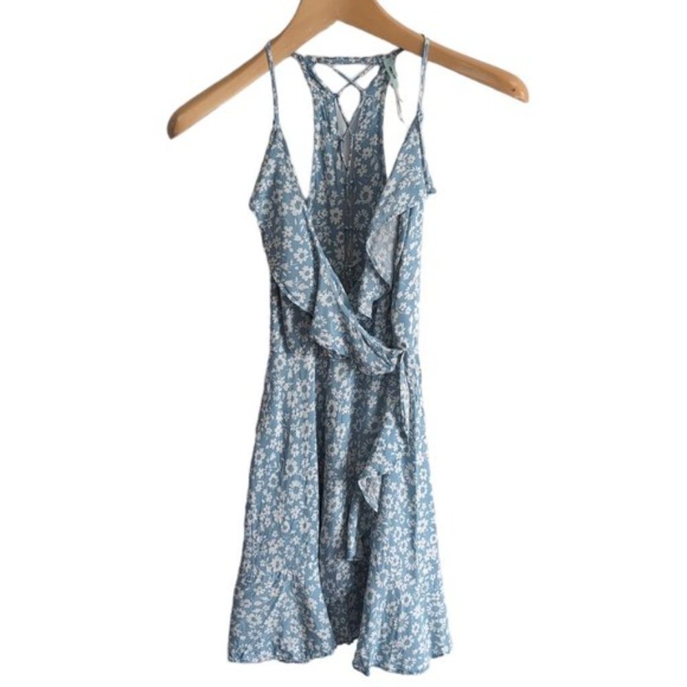 Urban Outfitters Kimchi Blue Sabina Ruffle Wrap Mini Dress - Picture 5 of 8